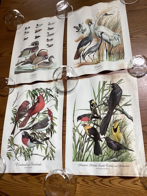 6 Vintage Arthur Singer Bird Prints As Shown
