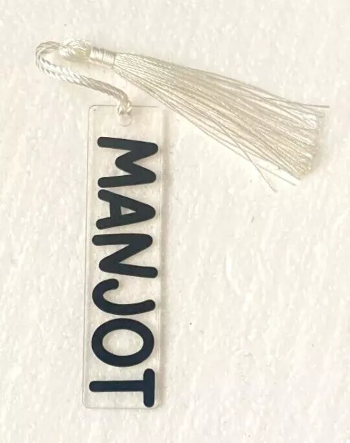 Personalised Clear Acrylic Bookmark - Great Gift Bookworm Book Lover, Christmas,