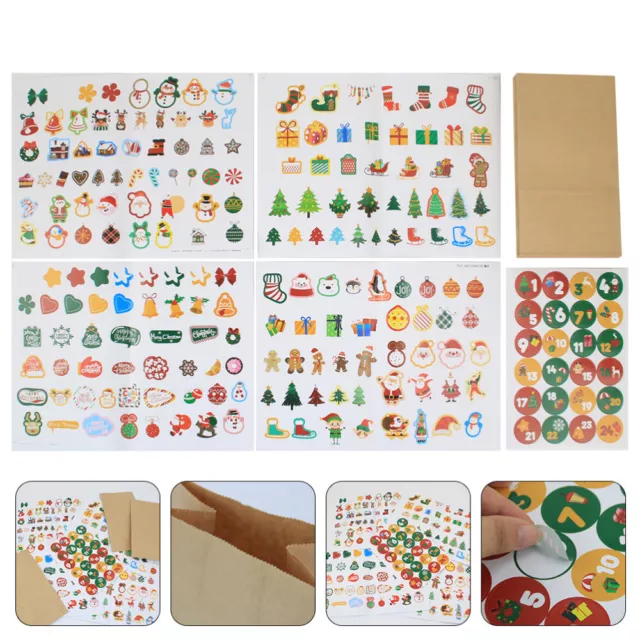 Paper Christmas Kraft Bag Candy Containers Gifts Party Favors