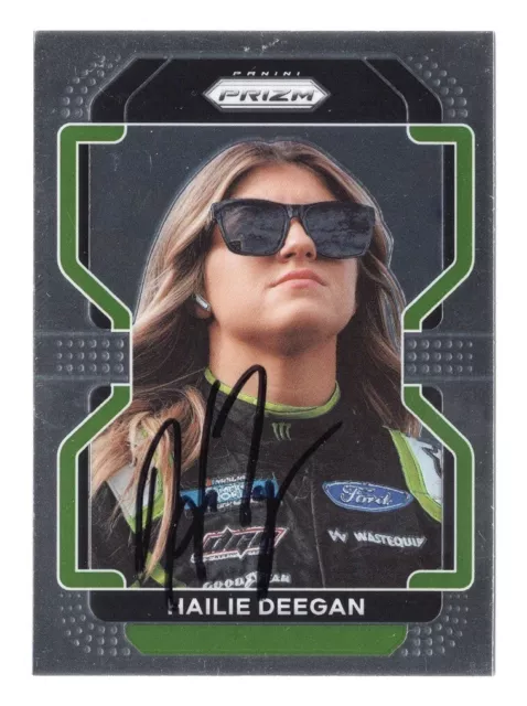 AUTOGRAPHED Hailie Deegan 2022 Panini Prizm Racing Signed NASCAR Card with COA