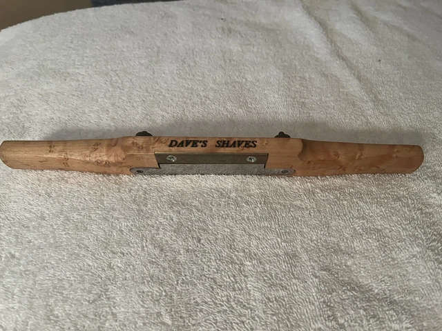 Birdseye maple Dave's Shaves Standard Flat Sole Spokeshave with Hock Iron.