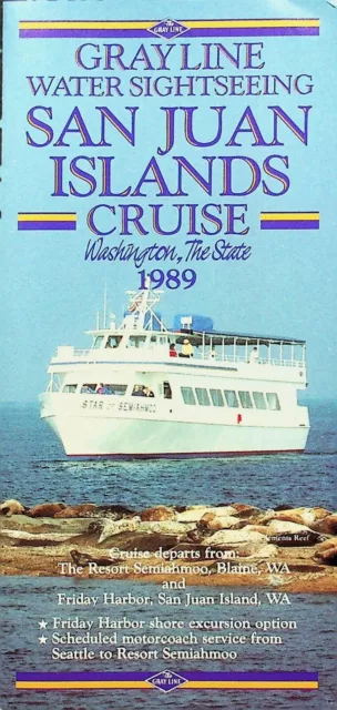 1989 Gray Line Water Sightseeing San Yuan Islands, Blain Washington Cruise-E14-F