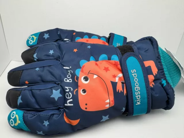 Kids Ski Gloves Girls Boys Outdoor Chunky Fleece Lined Snow Gloves Warm Gloves