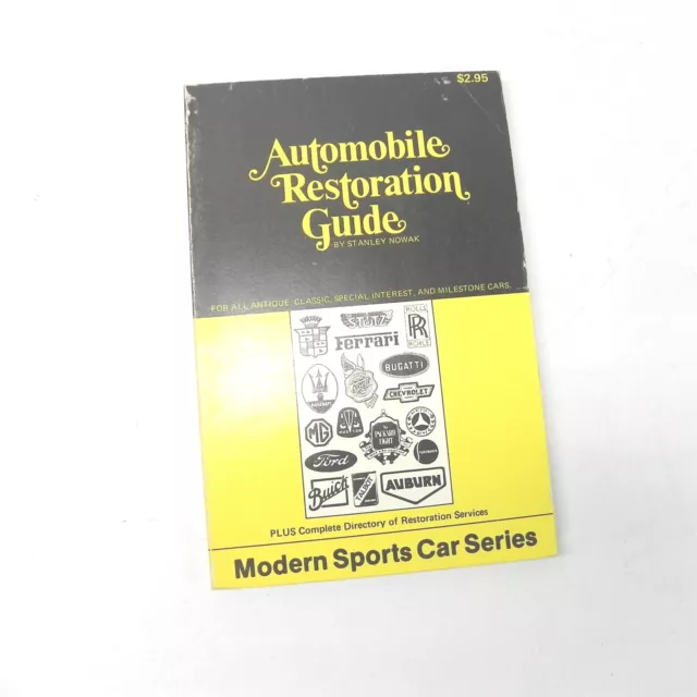 Vintage 1974 Automobile Restoration Guide Modern Sports Car Series Stanley Nowak