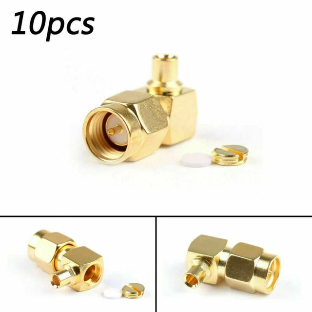 10Pcs 90 Degree SMA Maschio Spina Angle RF Connettore Solder per RG405 Cavo
