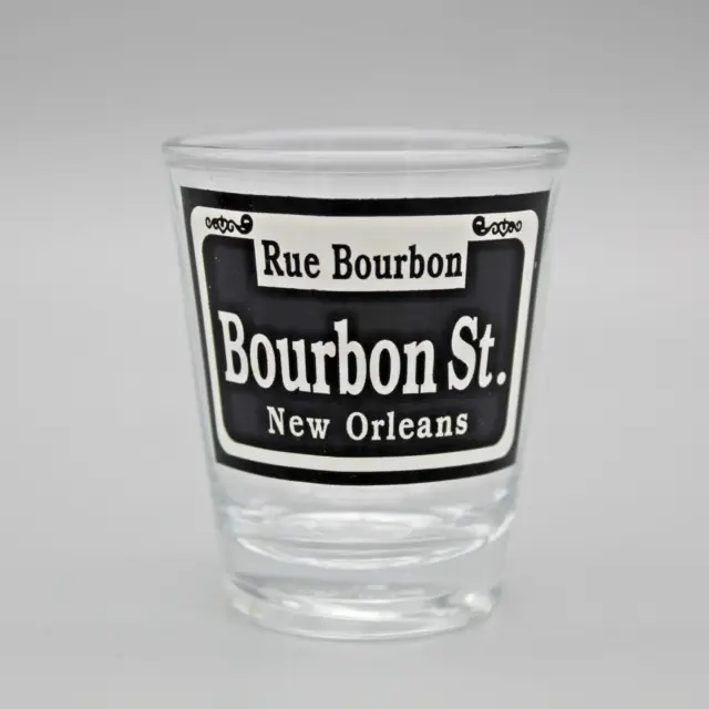 Bourbon St. New Orleans Shot Glass Rue Bourbon Souvenir Collectible