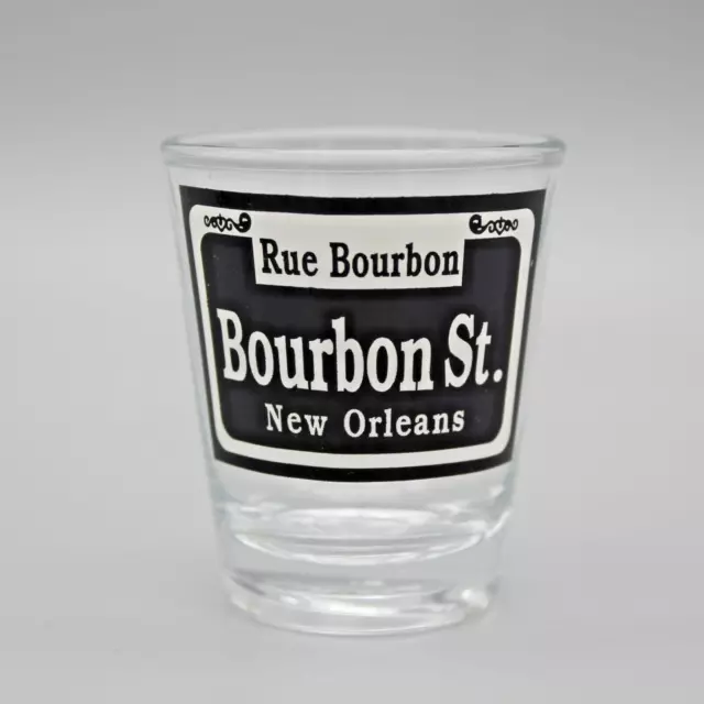 Bourbon St. New Orleans Shot Glass Rue Bourbon Souvenir Collectible