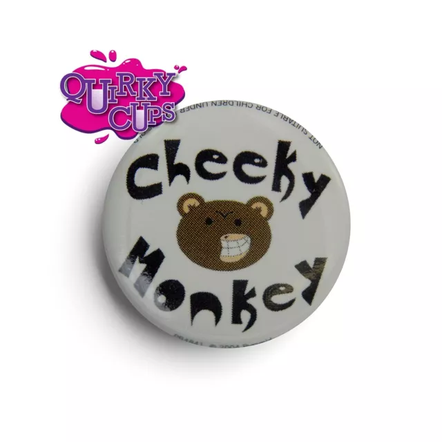 Cheeky Monkey 25mm Badge - Ideal for Lanyards, Bags, Lapels, Crafting