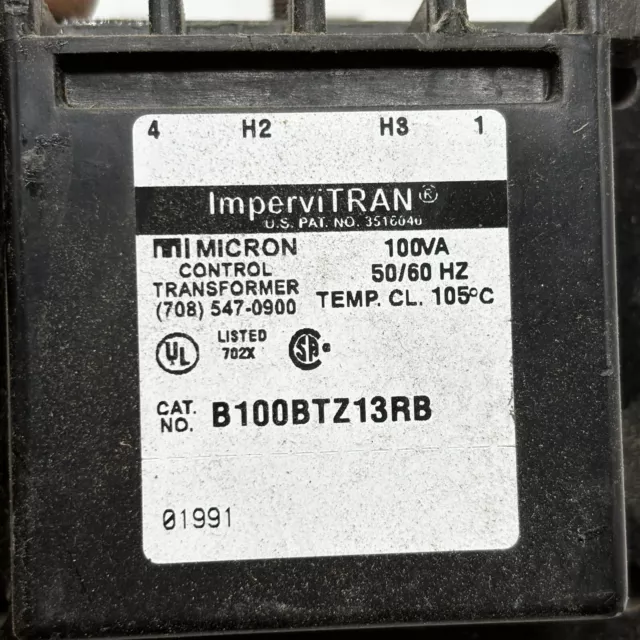 imperviTRAN B100BTZ13RB  Micron Control Transformer 100VA, 50/60 HZ