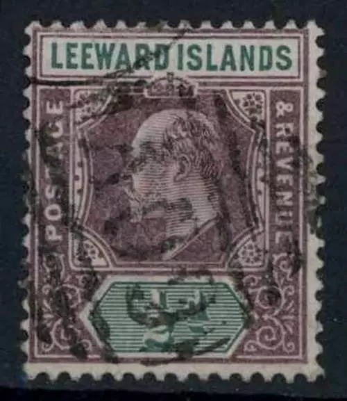 Leeward Islands 1902 SG#20, 1/2d Dull Purple & Green KEVII Used #F5891