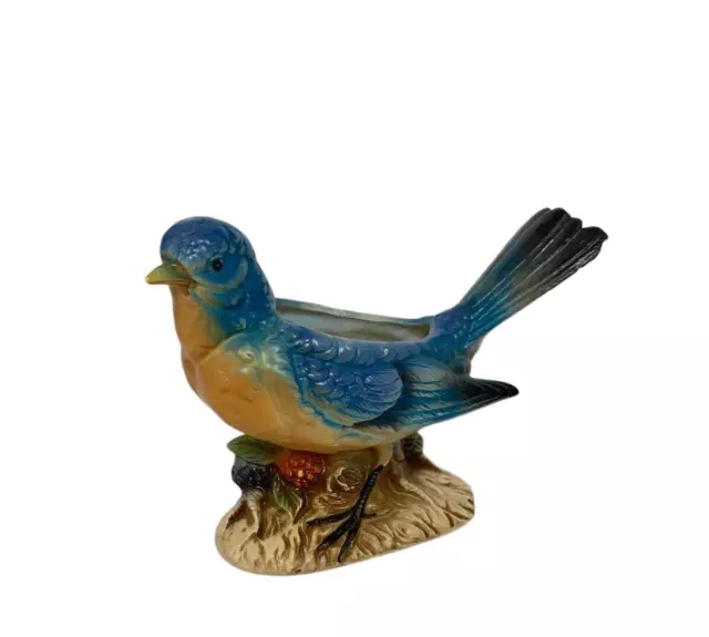 RELPO Vintage Mid-Century Ceramic Planter Beautiful Bluebird