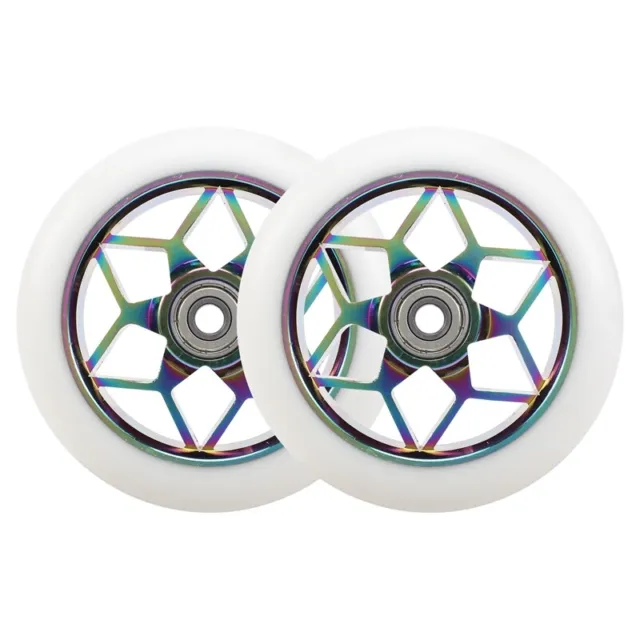 2 Pcs Scooter Accessories 110mm Scooter Wheels Colorful Pu Wheels Thick Stu K2L1