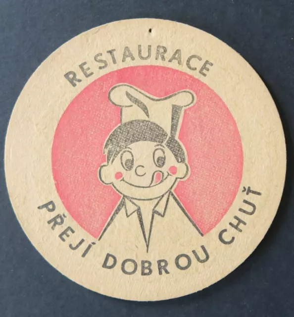 Ancien sous-bock bière RESTAURACE PREJI DOBROU CHUT bier beermat 23