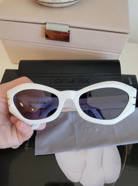 Authentic Christian Dior Sunglasses, Women, White Frame