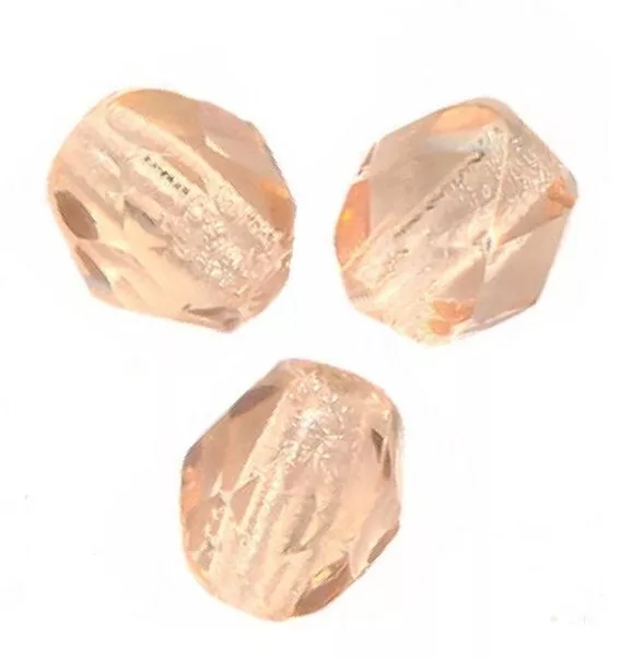 50 Perles Facettes cristal de boheme 4mm - LIGHT PEACH