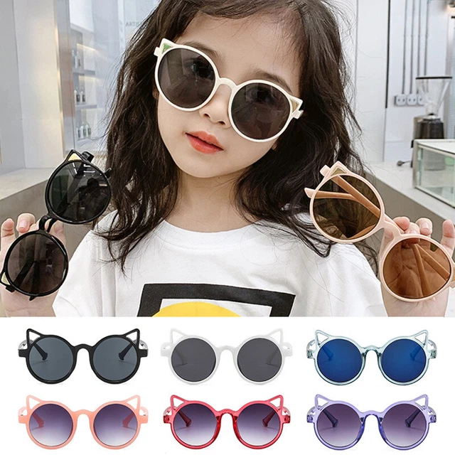 Children Vintage Animal Ear Sunglasses Sun Glasses Sun Protection Cartoon Lovely