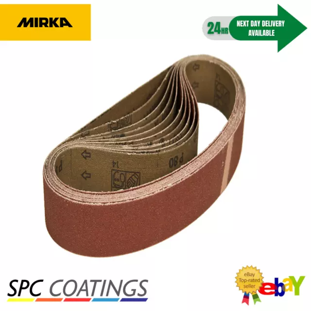 Mirka Hiolit XO 10x330 mm Mini Sanding Strips / Belt P40 P60 - Pk10 Belt Sander