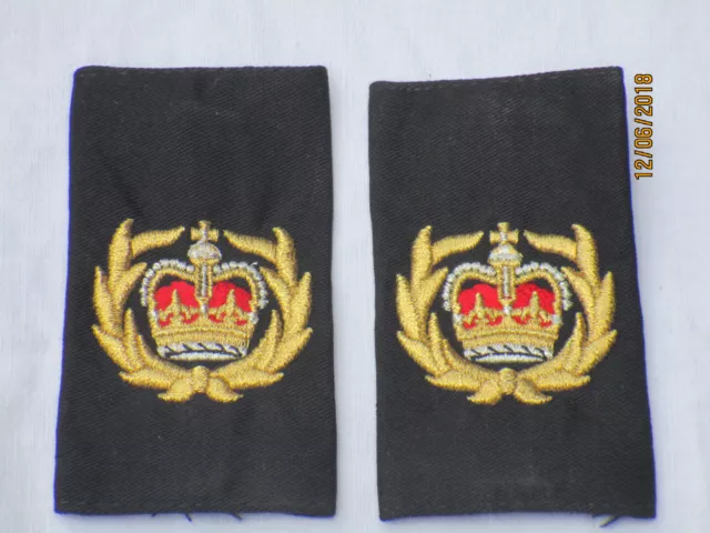 Rangschlaufen ROYAL NAVY,Warrant Officer 2, englische Marine,schwarz/farbig