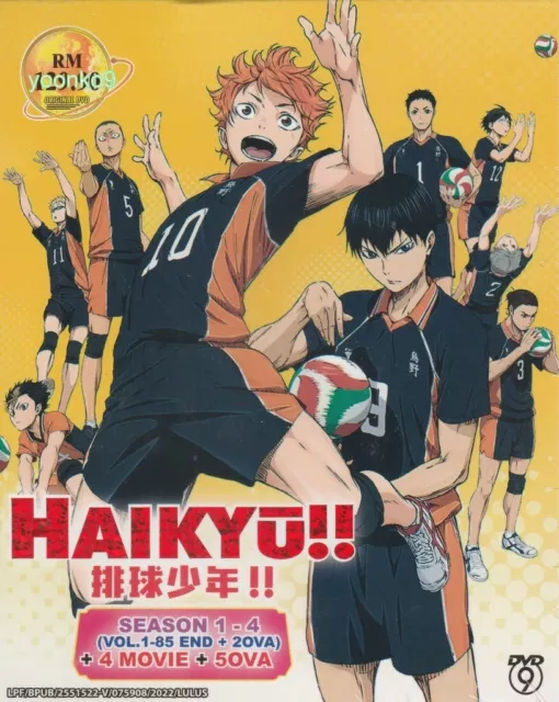 DVD Anime Haikyu Haikyuu!! TV Series 1-50 End Season 1+2 +1 Movie English  Sub