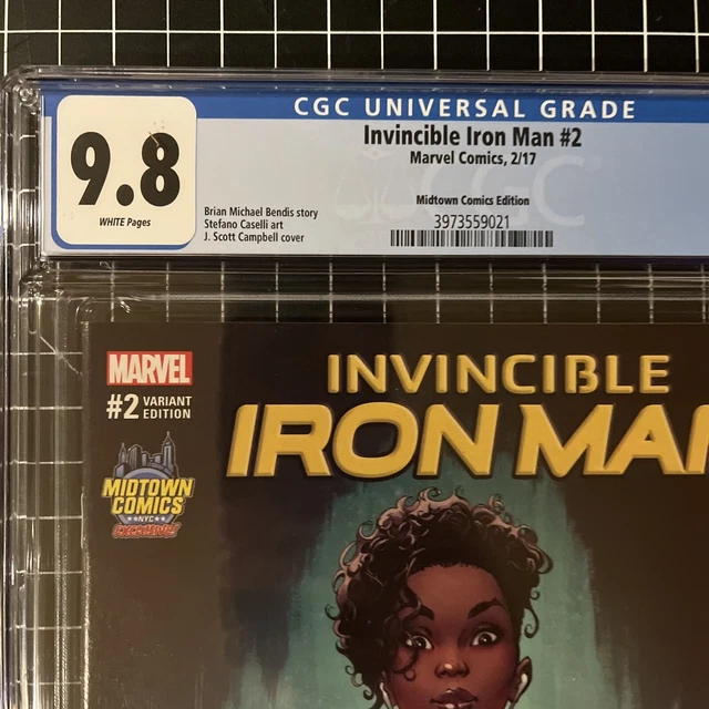 🔥Invincible Iron Man 2 CGC 9.8 NM/M Riri Williams Ironheart Campbell Variant🔥 2