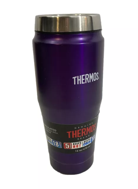 Thermos 16 Oz. Vacuum Insulated Stainless Steel Cold Cup 18 Hours /Hot 5 Hours