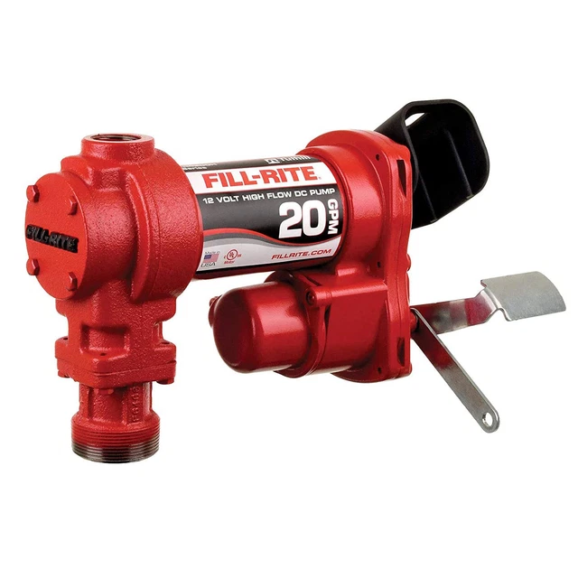 FR4204G Cast Iron Heavy Duty 12 Volt DC 20 GPM High Flow Fuel Gas Transfer Pump,