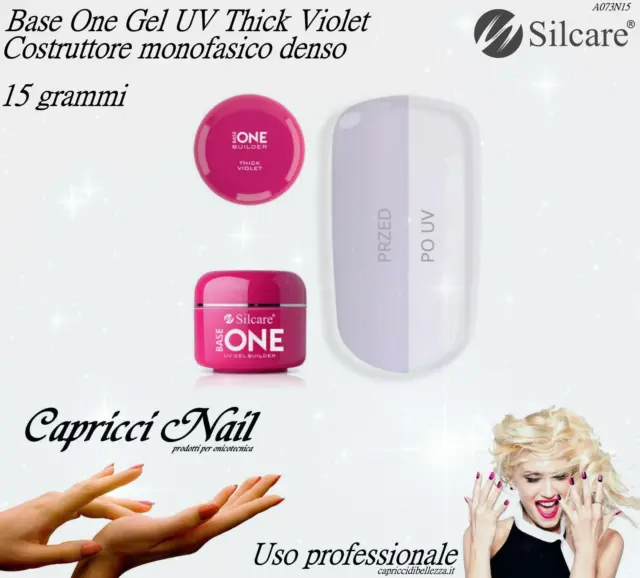 Base One Gel UV Thick Violet 15 g SILCARE - Builder Costruttore Denso Nail Art