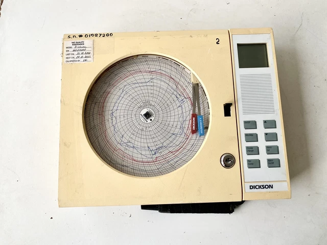 Dickson Thdx Temperature Humidity Dew Point Chart Recorder Plotter