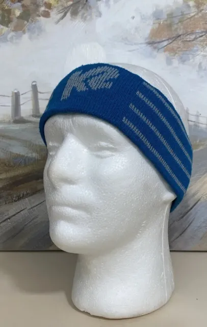 Retro Blue Ski Headband Vintage Ear Warmers Colourful 80s 90s