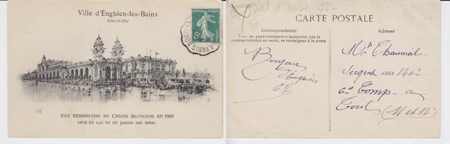 Enghien les Bains Le Casino Municipal 1909 CPA