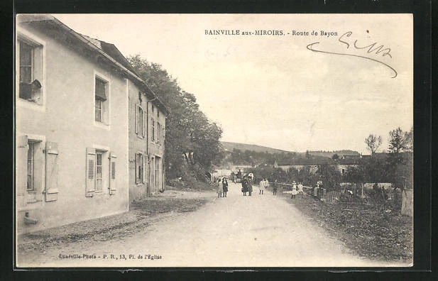 CPA Bainville-aux-Miroirs, Route de Bayon 1919