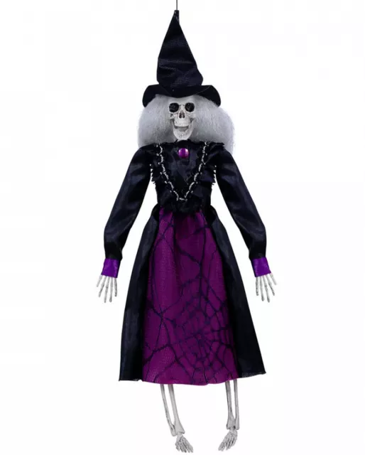 Skelett Hexe als Halloween Hänge Figur 40cm