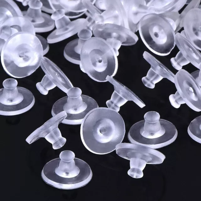Silicone Earring Backs Earring Backings 1200pcs Soft Clear Ear Safety Back  Pads