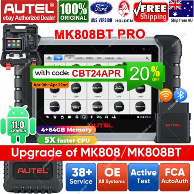 2024 Autel MaxiCOM MK808BT PRO Bidirectional Diagnostic Scan Tool OE-Full System