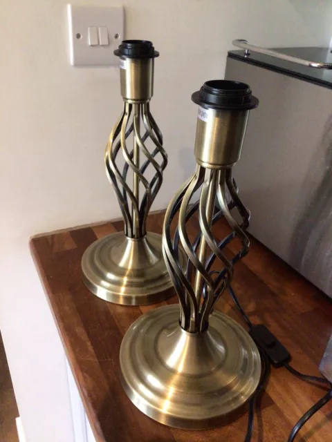 Metal Lamp Base - Pair