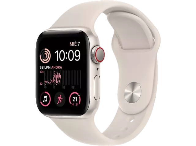 APPLE Watch SE (2022) GPS+CELL, 40mm, Caja de aluminio, Vidrio delantero Ion-X*