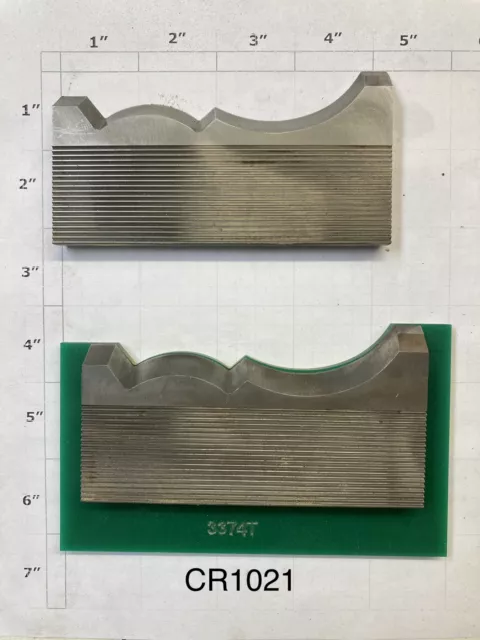 5/16 Corrugated High Speed Steel Molding Knives - Crown Molding Profile -