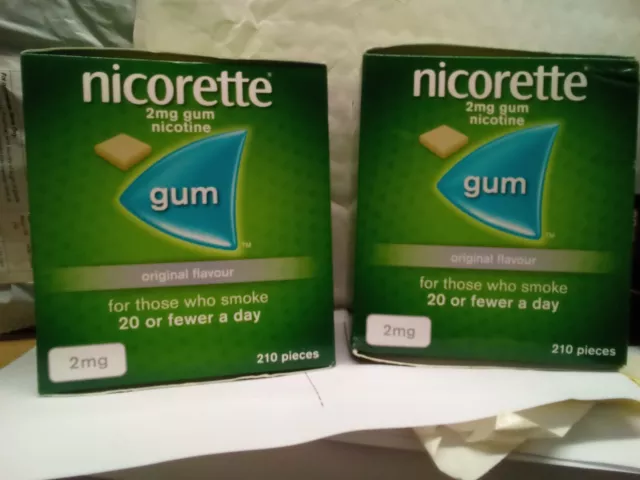 Nicorette Chewing Gum Original Flavour 420 Pieces 2Mg Nicotine Expiry March 2025