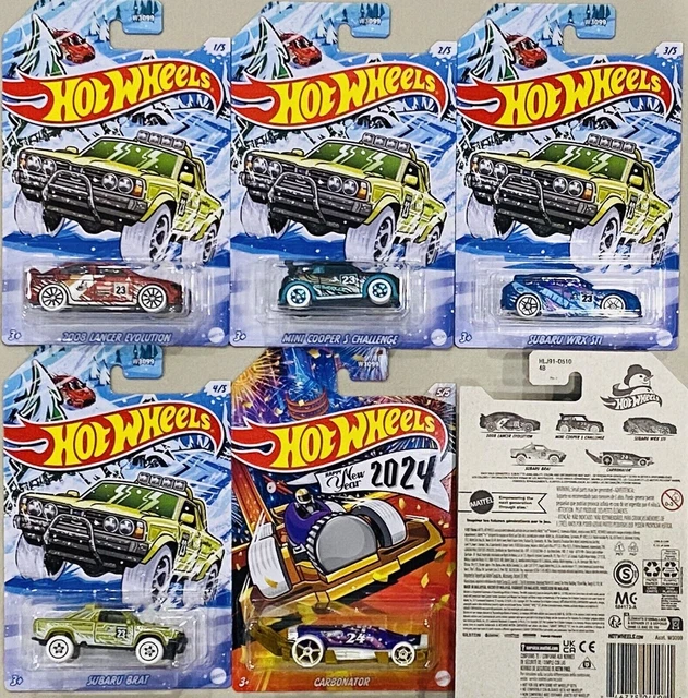 2023 HOT WHEELS Winter Set 2024 Happy New Year Complete 5 Car Set