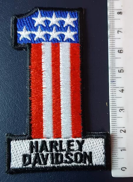 TOPPA HARLEY-DAVIDSON, PATCH AMERICAN ricamata termoadesiva MOTOR HARLYSTI