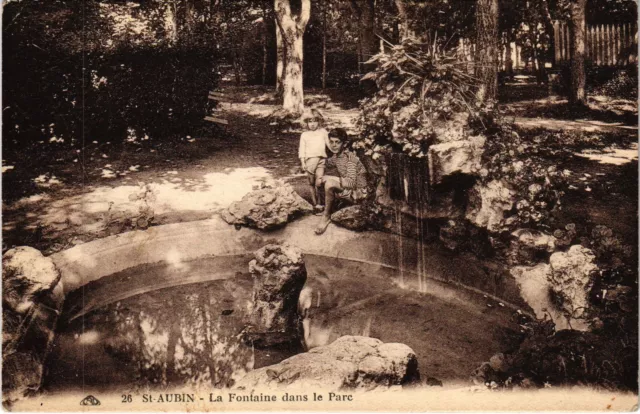 CPA SAINT-AUBIN-sur-MER La Fontaine dans le Parc (1258125)