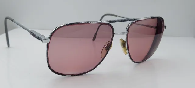 Vintage Sebastiano Silver Gray Pilot Metal Sunglasses FRAMES ONLY