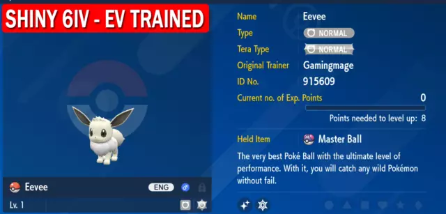 ✨ Pokemon Scarlet and Violet ✨ SHINY Pokemon with 6IV Lvl 100 & Battle Ready!!