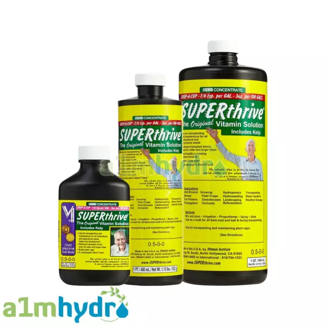 Superthrive 120ml 480ml 960ml Plant Vitamins Hormones Stress Relief Hydroponics