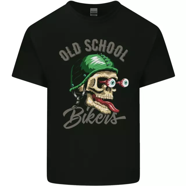 T-shirt top da uomo cotone biker moto vecchia scuola divertente