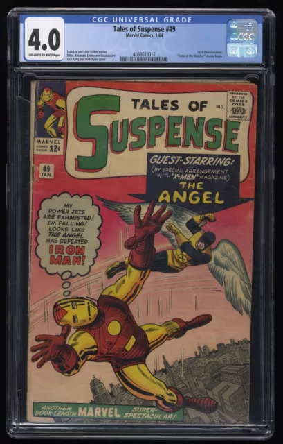 Tales Of Suspense #49 CGC VG 4.0 1st X-Men Crossover! Iron Man! Marvel 1964