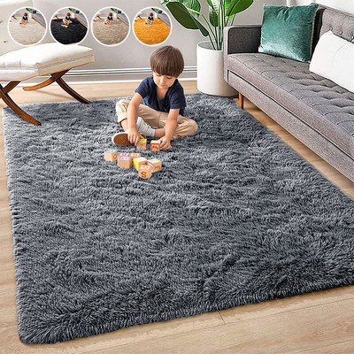 A2Z Tappeti Shaggy Tinta Unita Luxury Super Morbido Marrone Tappeto superficie interna 160cm x 230cm 