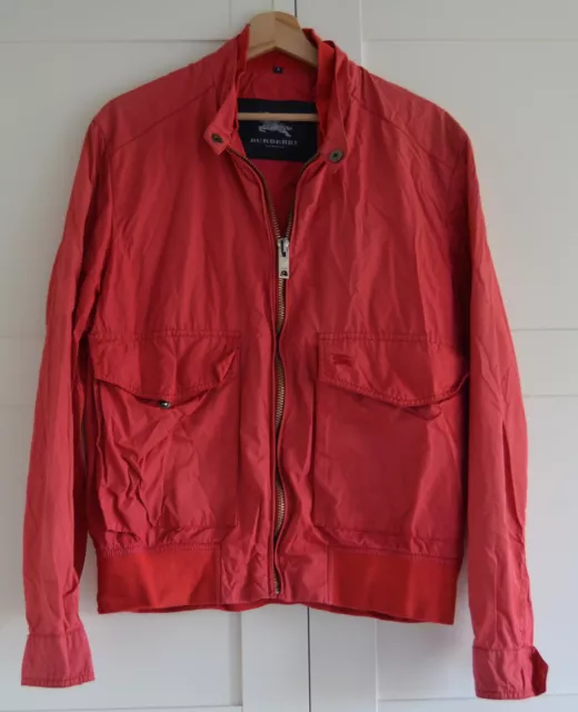 Burberry London Red Bomber Jacket Size Medium