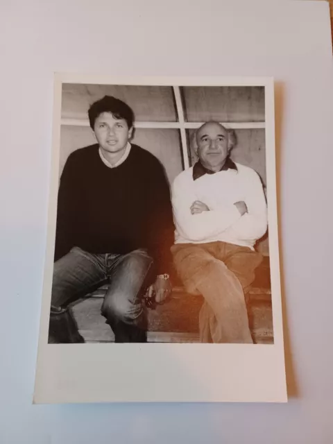 Photographie originale ancienne football entraîneur Le Milinaire et Colleu 1996