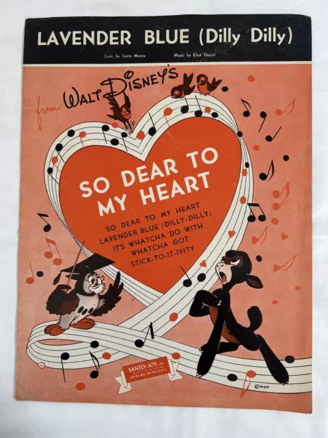 Walt Disney's So Dear To My Heart 1948 sheet music